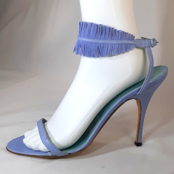 Manolo Blahnik Shoes - Manolo Blahnik blue leather heels